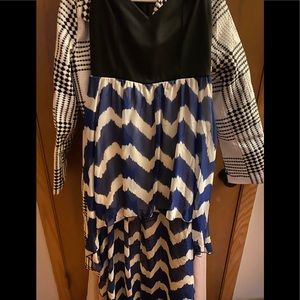 Cute high low strapless dress